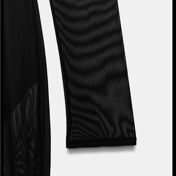 Zara limited edition Semi Sheer Black Maxi Bodysuit Dress - Picture 9 of 9